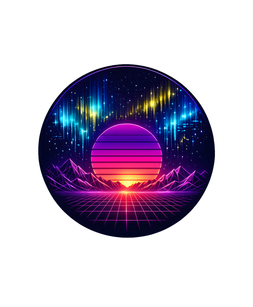 AI-generated aurora borealis design