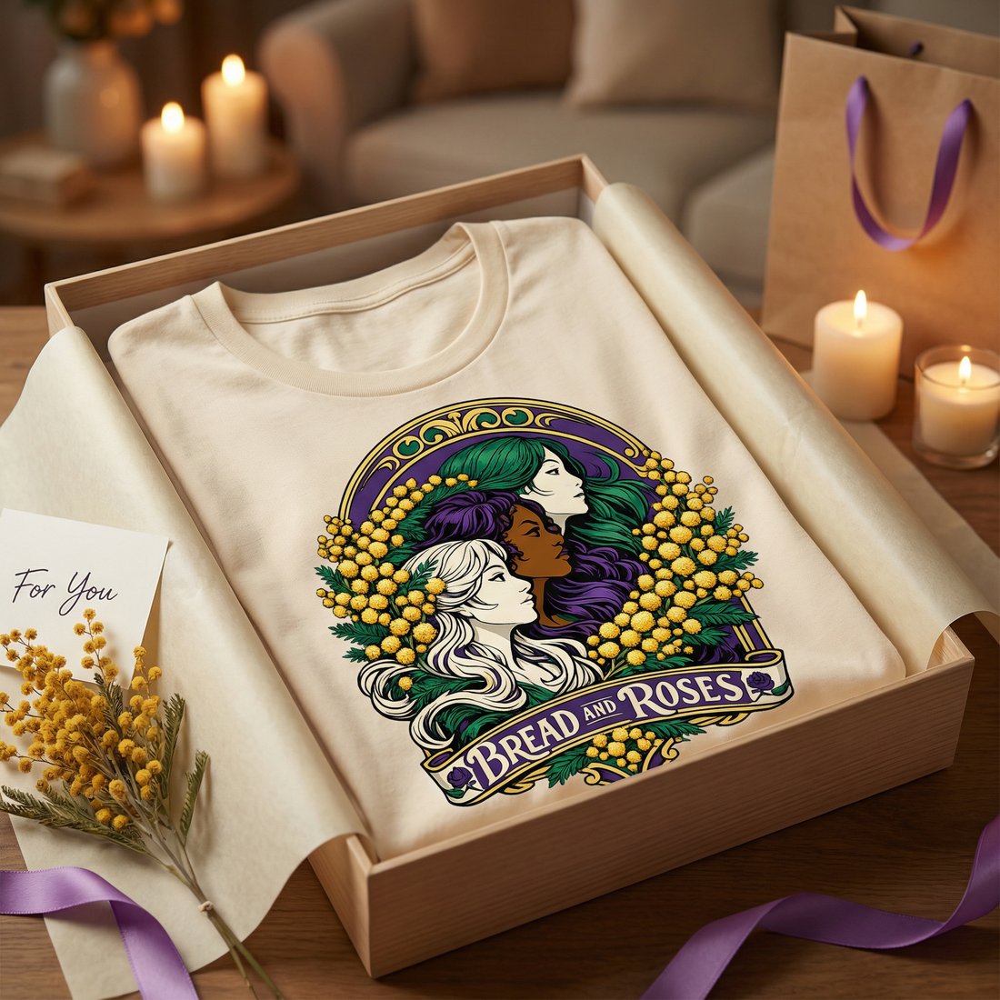 International Women's Day Gift scene mockup