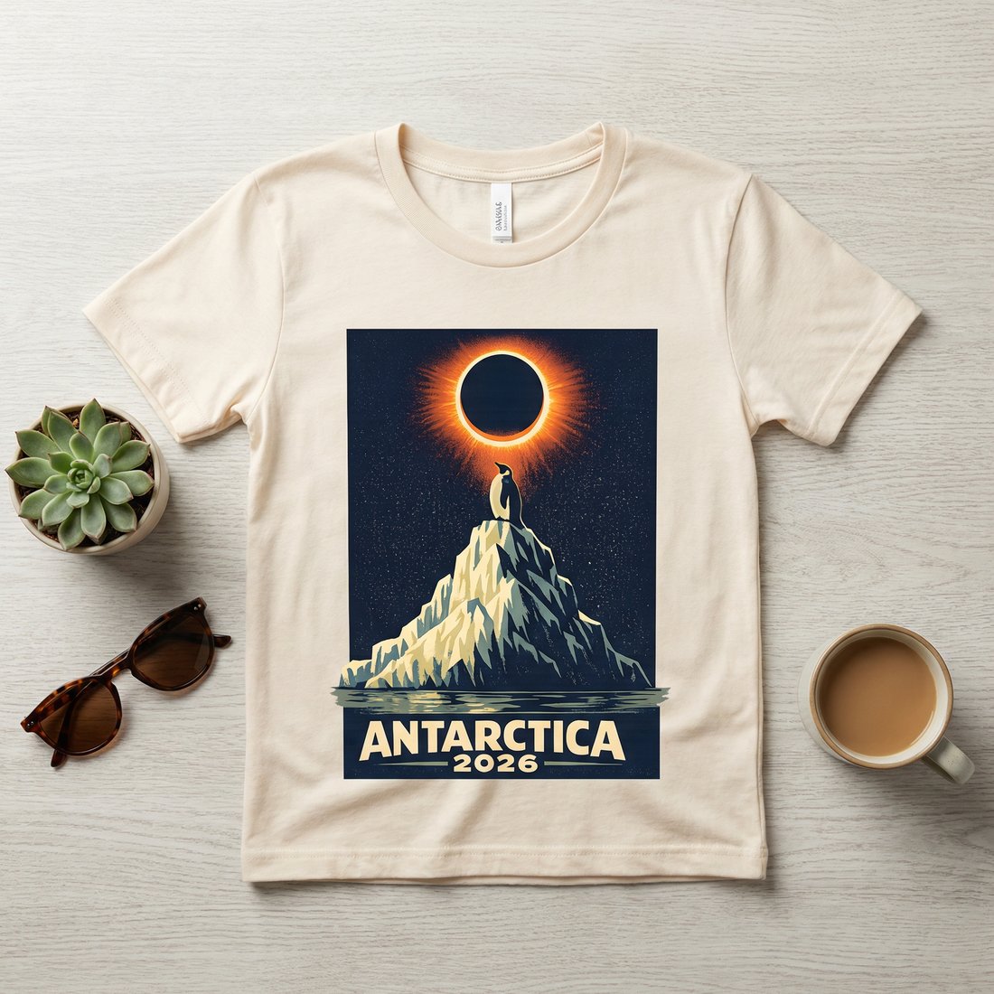 Solar Eclipse 2026 Flat lay mockup